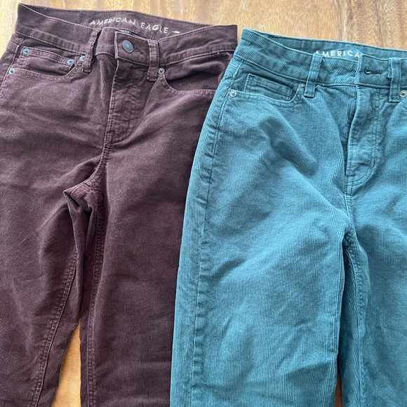 American Eagle corduroy pants 2 pairs- size 00 - Picture 3 of 5